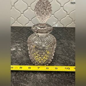 Vintage Hob Nail Pointed Perfume Bottle/Decanter Decanter pale pink